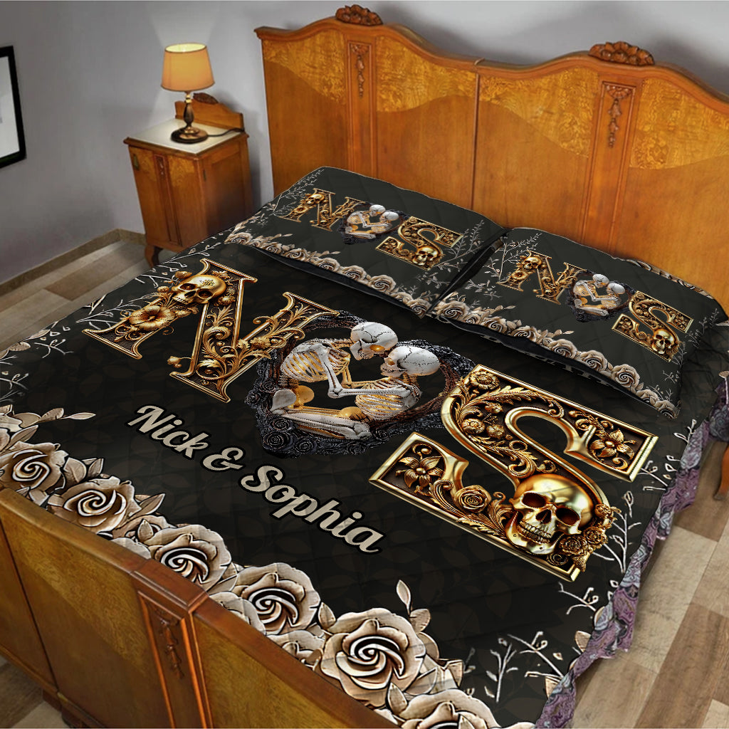 De notre premier baiser - Ensemble de courtepointes personnalisé pour couple