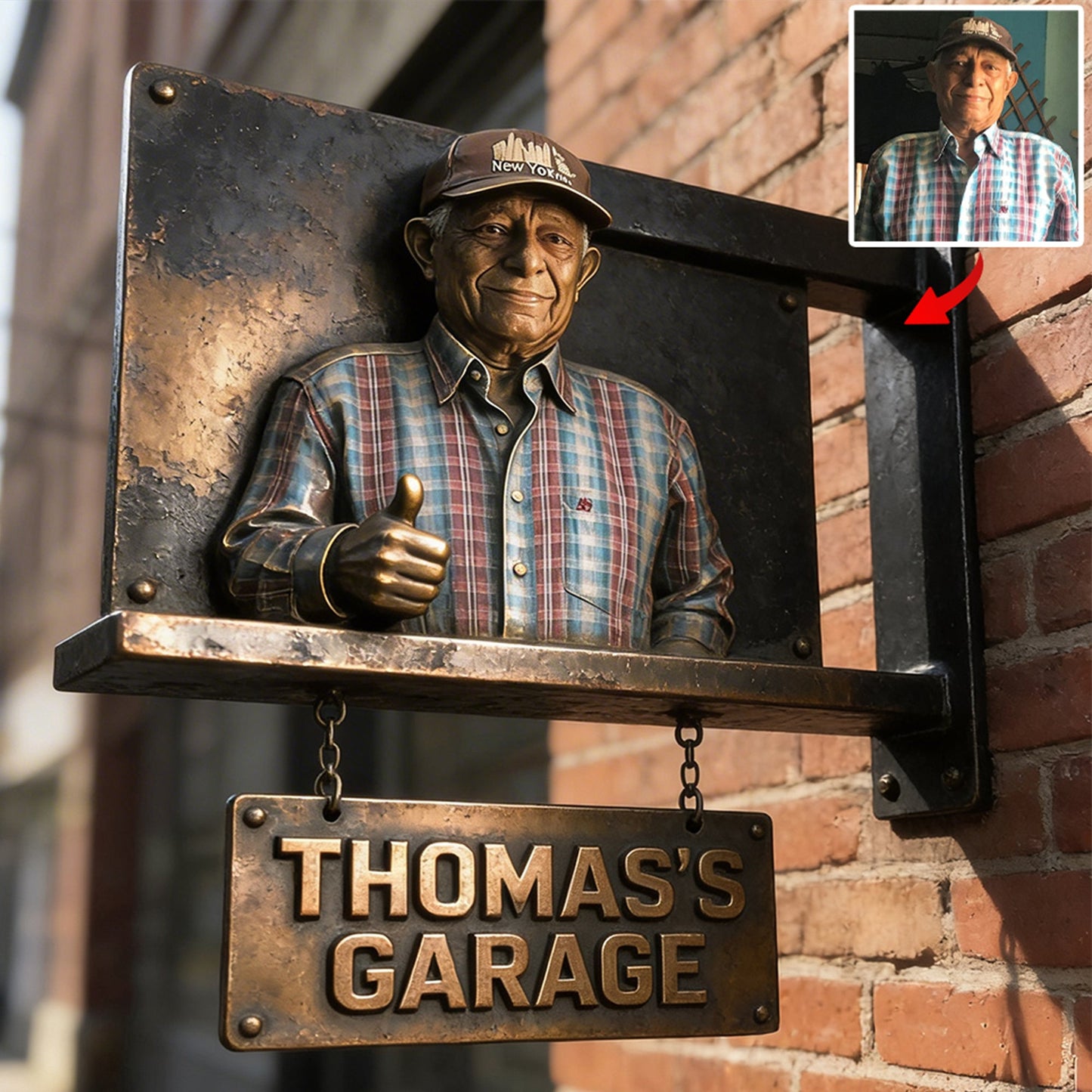 Custom Garage Sign From Any Photo - Personalized Garage Wooden Wall Mount Sign