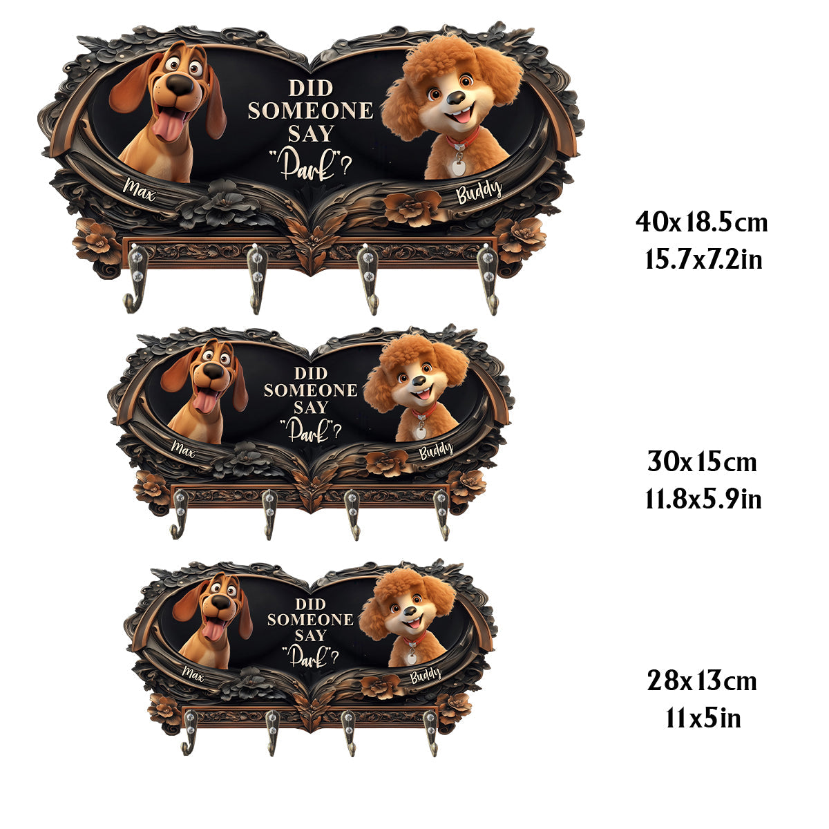 Quelqu'un a dit « Parc » ? - Porte-clés personnalisé en forme de chien