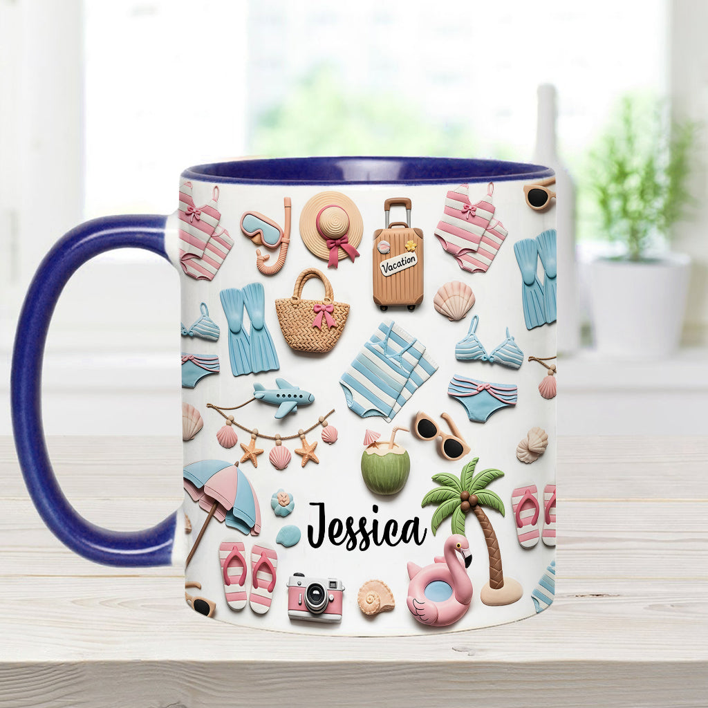 Mug personnalisé « Amoureuse de la mer » pour les passionnées de plage