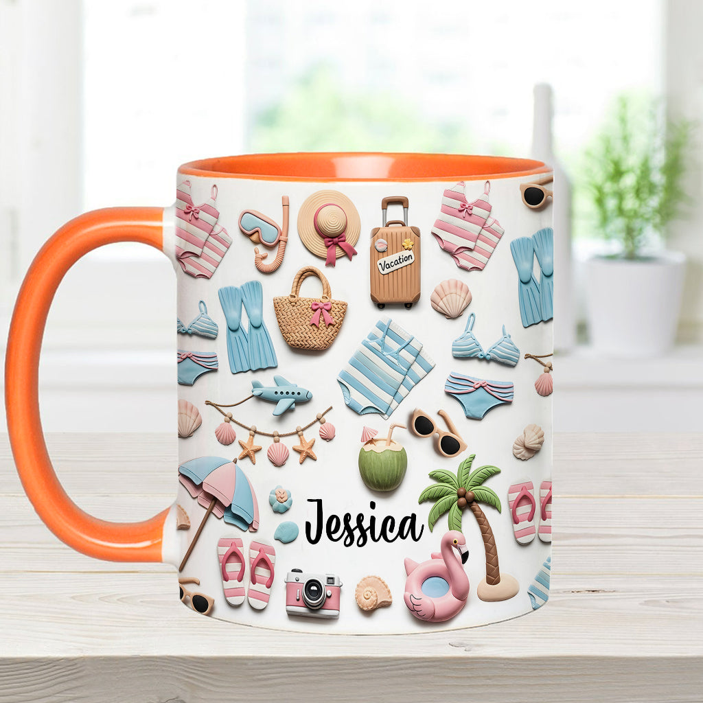 Mug personnalisé « Amoureuse de la mer » pour les passionnées de plage