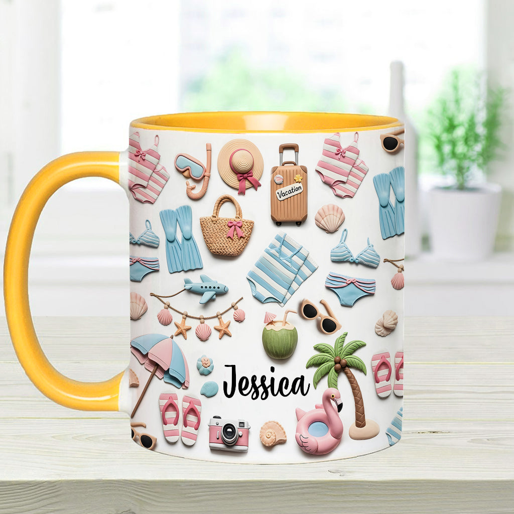 Mug personnalisé « Amoureuse de la mer » pour les passionnées de plage