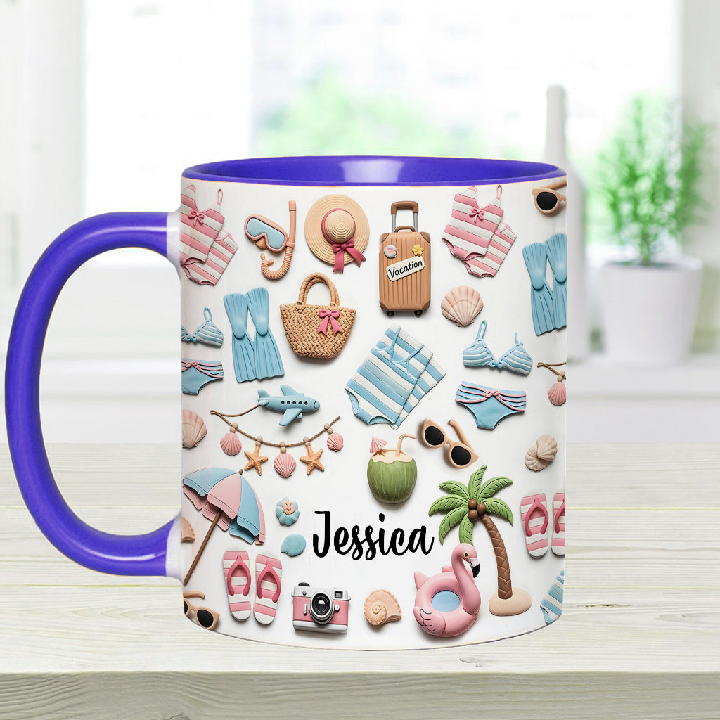 Mug personnalisé « Amoureuse de la mer » pour les passionnées de plage