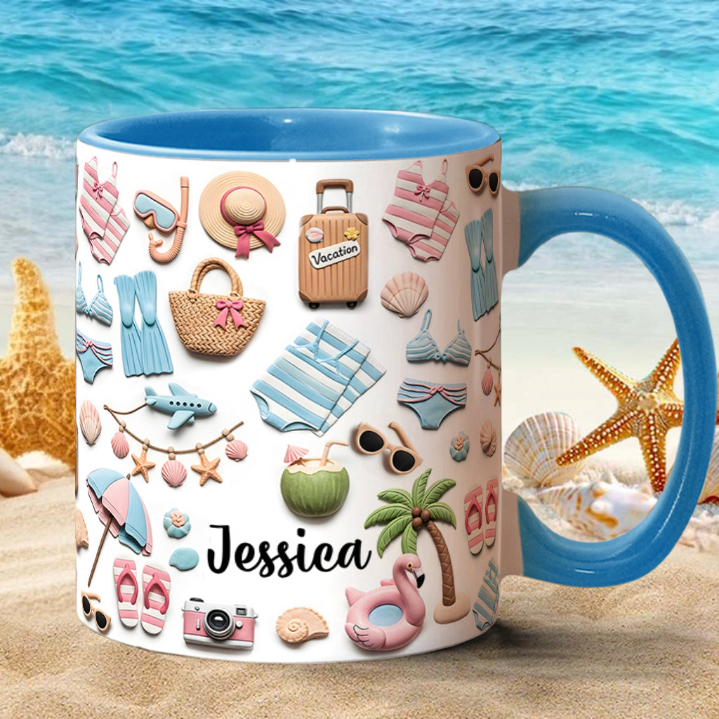Mug personnalisé « Amoureuse de la mer » pour les passionnées de plage