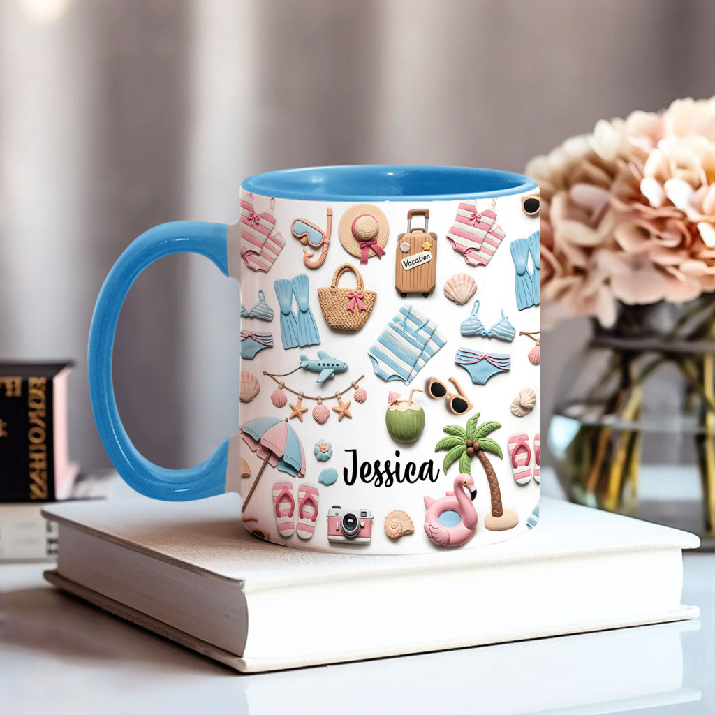 Mug personnalisé « Amoureuse de la mer » pour les passionnées de plage