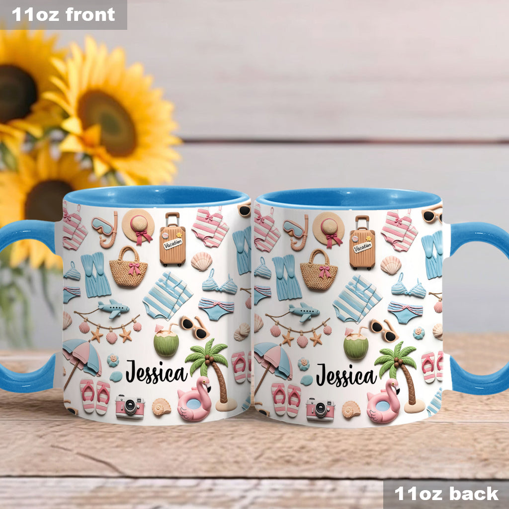 Mug personnalisé « Amoureuse de la mer » pour les passionnées de plage