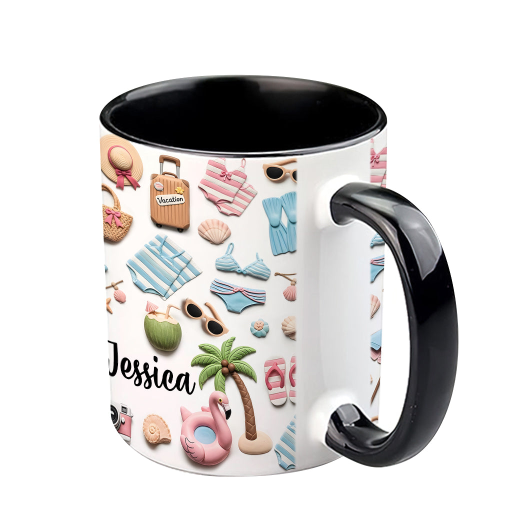 Mug personnalisé « Amoureuse de la mer » pour les passionnées de plage
