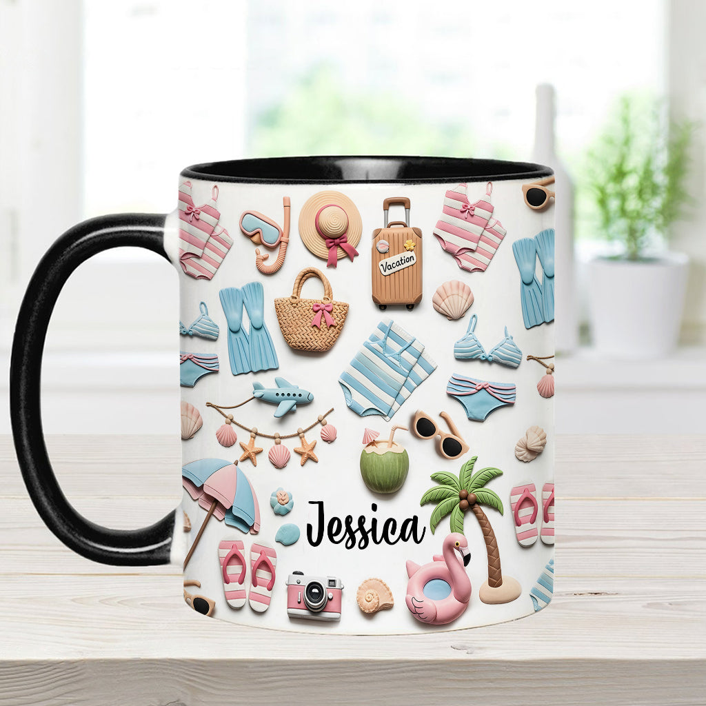 Mug personnalisé « Amoureuse de la mer » pour les passionnées de plage