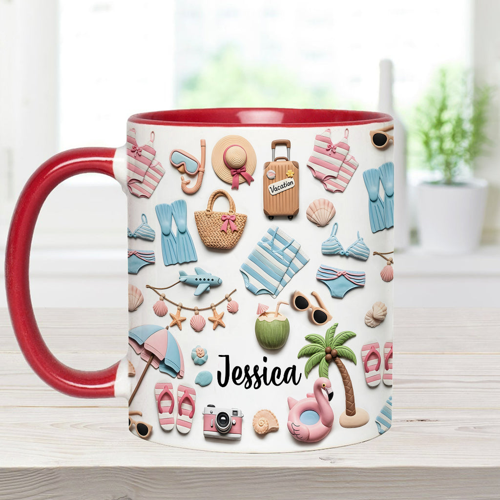 Mug personnalisé « Amoureuse de la mer » pour les passionnées de plage