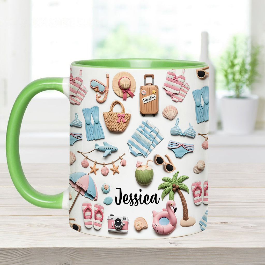 Mug personnalisé « Amoureuse de la mer » pour les passionnées de plage