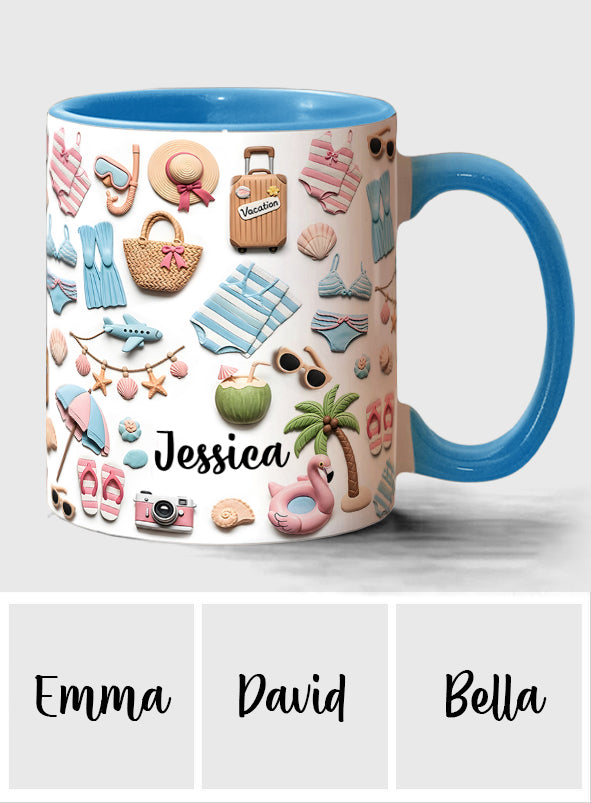 Mug personnalisé « Amoureuse de la mer » pour les passionnées de plage