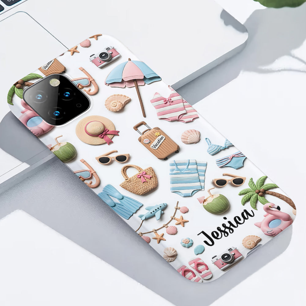 Beach Lovin' Girl - Personalized Sea Lover Full Print Phone Case