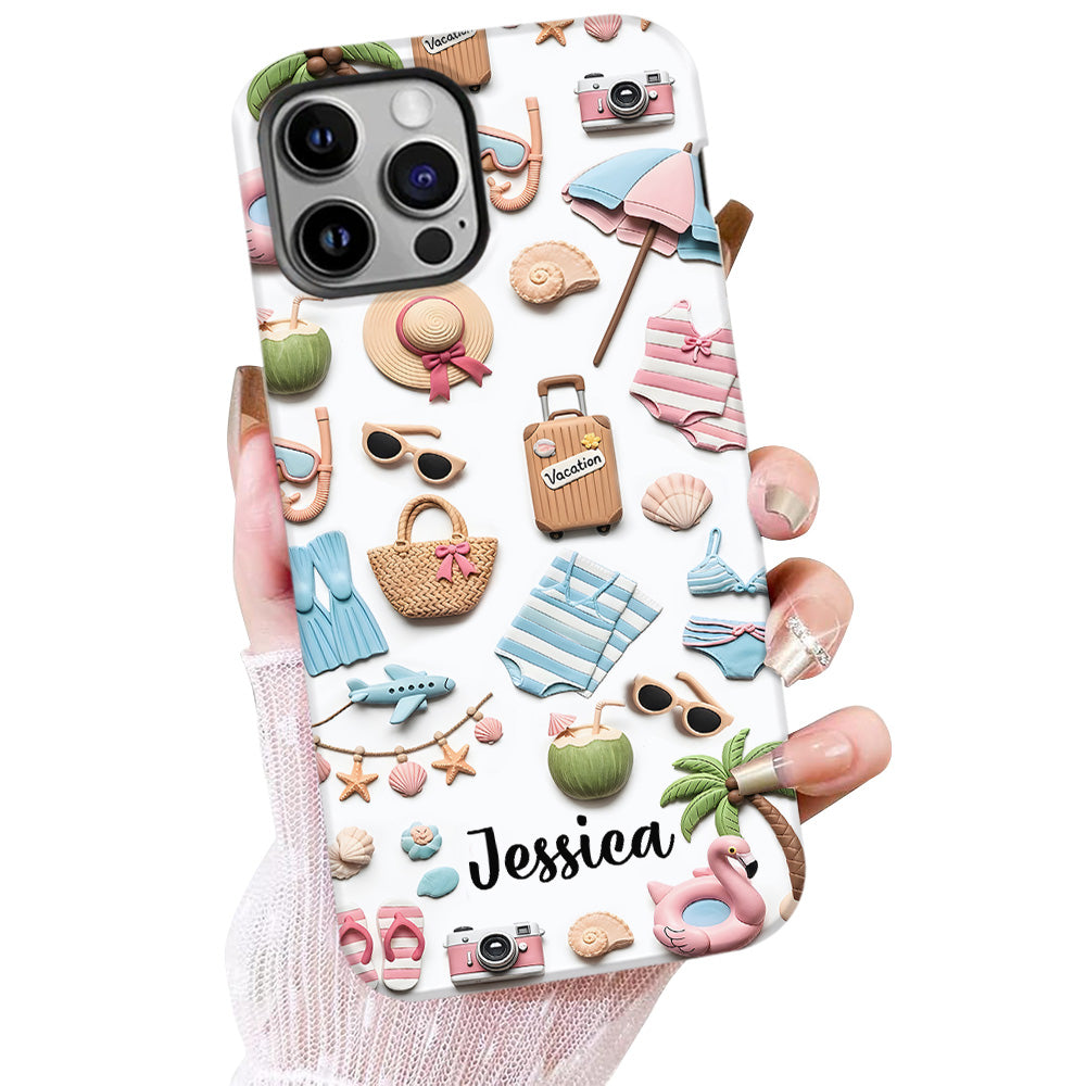 Beach Lovin' Girl - Personalized Sea Lover Full Print Phone Case