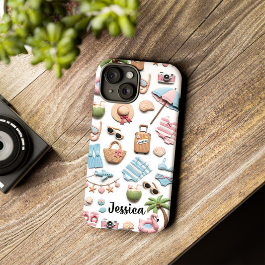 Beach Lovin' Girl - Personalized Sea Lover Full Print Phone Case