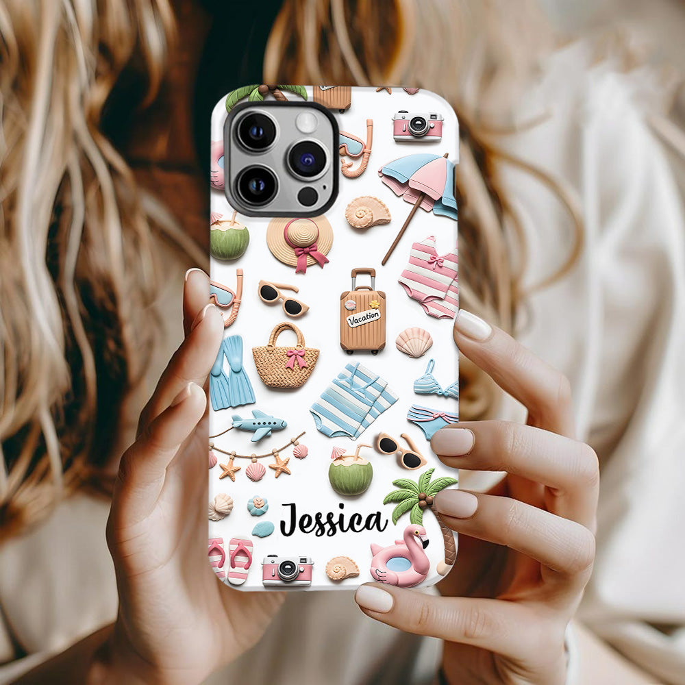 Beach Lovin' Girl - Personalized Sea Lover Full Print Phone Case