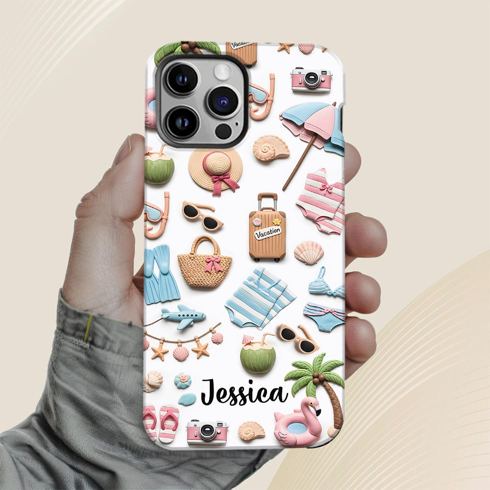 Beach Lovin' Girl - Personalized Sea Lover Full Print Phone Case