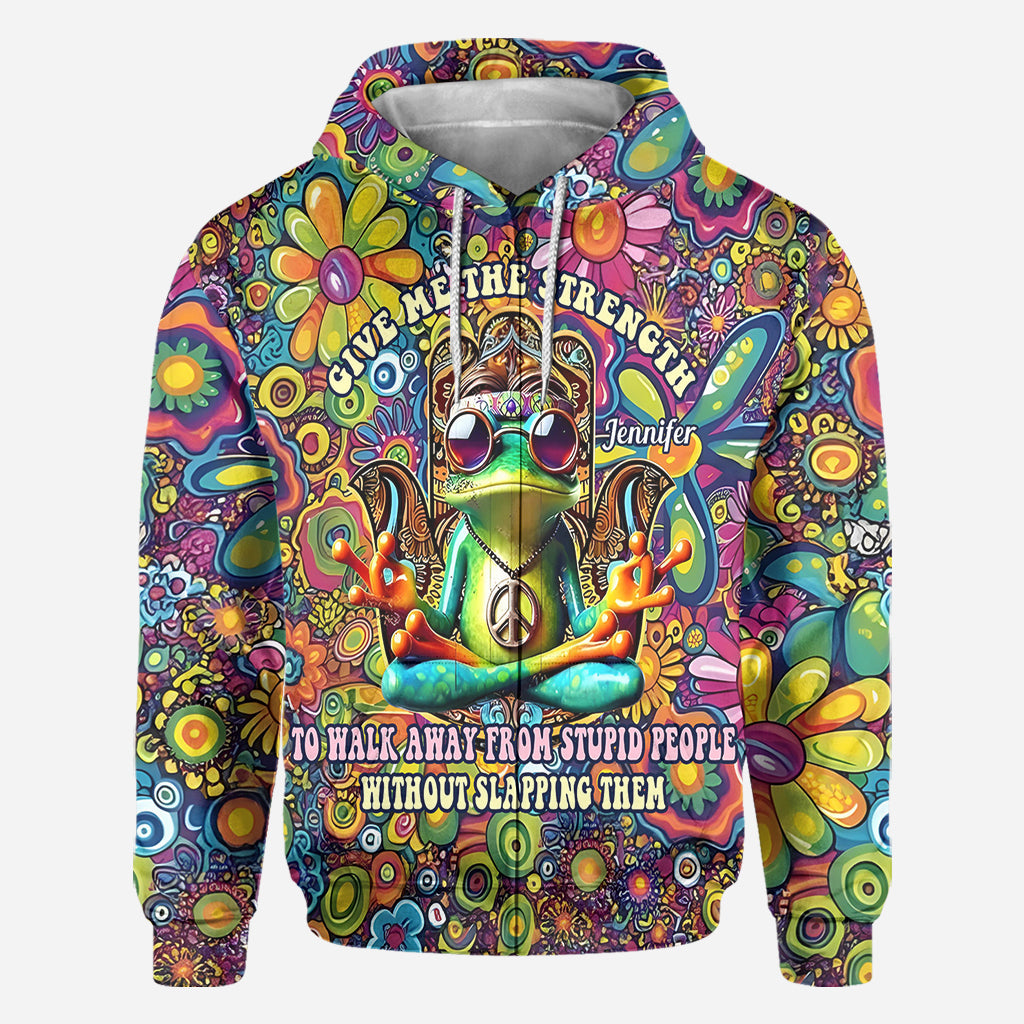 Donne-moi la force de m'éloigner des imbéciles - T-shirt hippie personnalisé