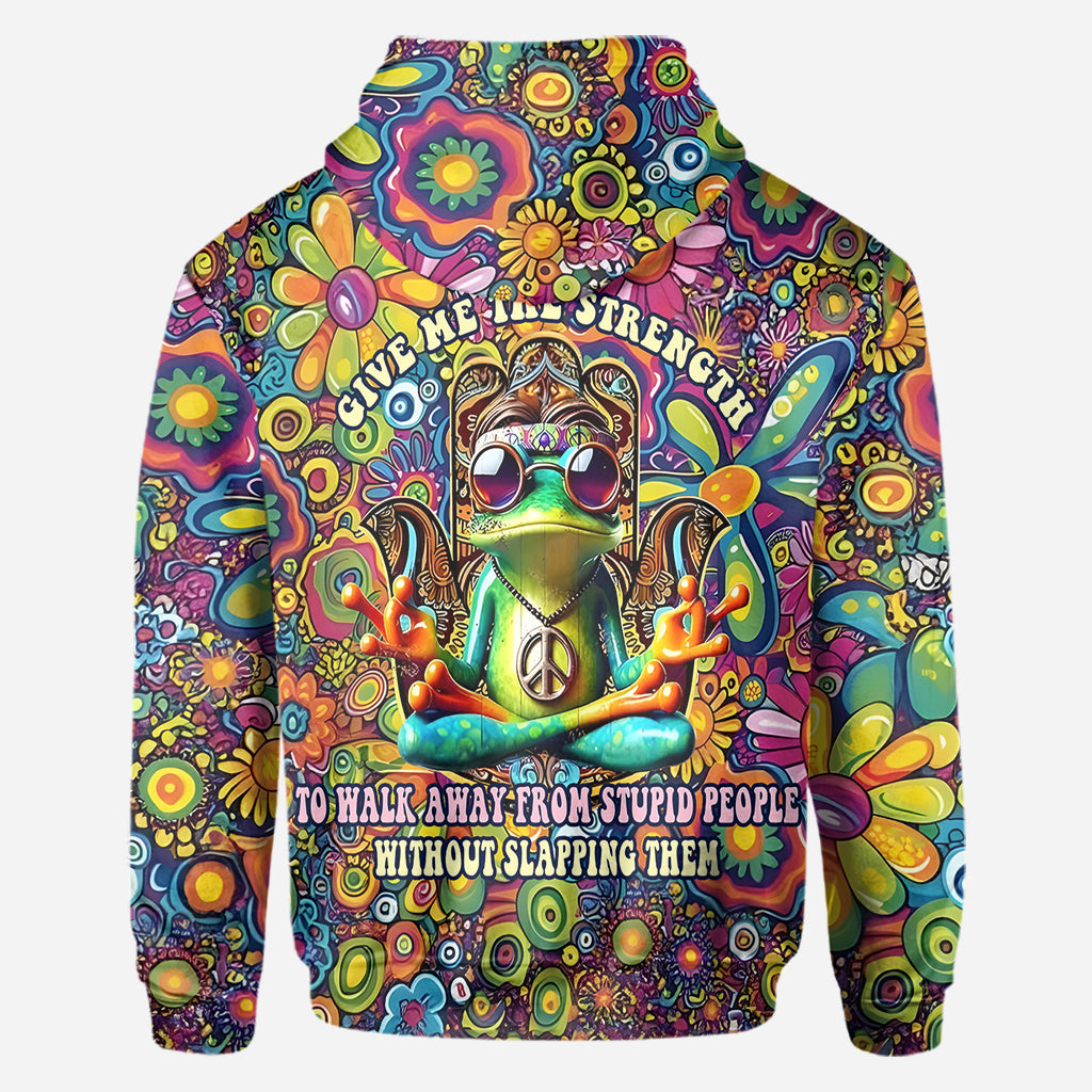 Donne-moi la force de m'éloigner des imbéciles - T-shirt hippie personnalisé