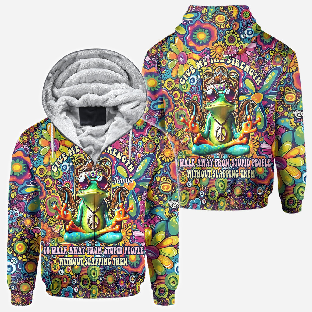 Donne-moi la force de m'éloigner des imbéciles - T-shirt hippie personnalisé