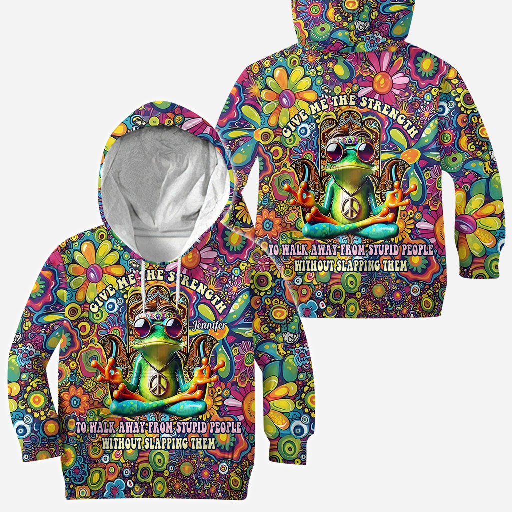 Donne-moi la force de m'éloigner des imbéciles - T-shirt hippie personnalisé