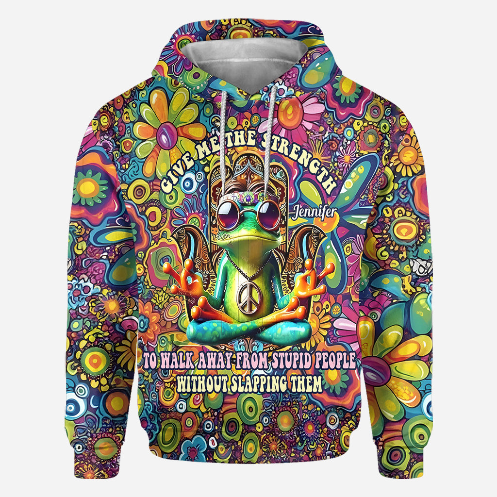 Donne-moi la force de m'éloigner des imbéciles - T-shirt hippie personnalisé
