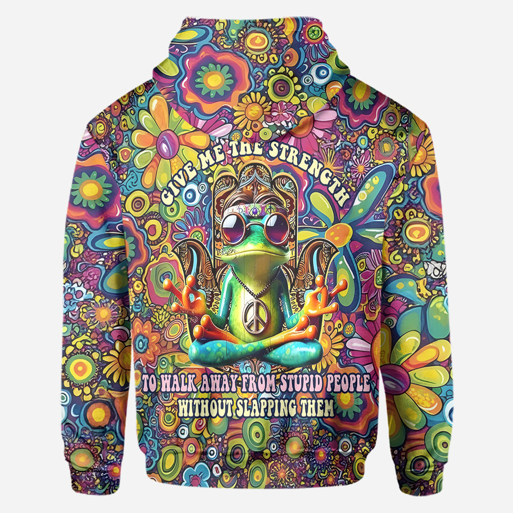 Donne-moi la force de m'éloigner des imbéciles - T-shirt hippie personnalisé