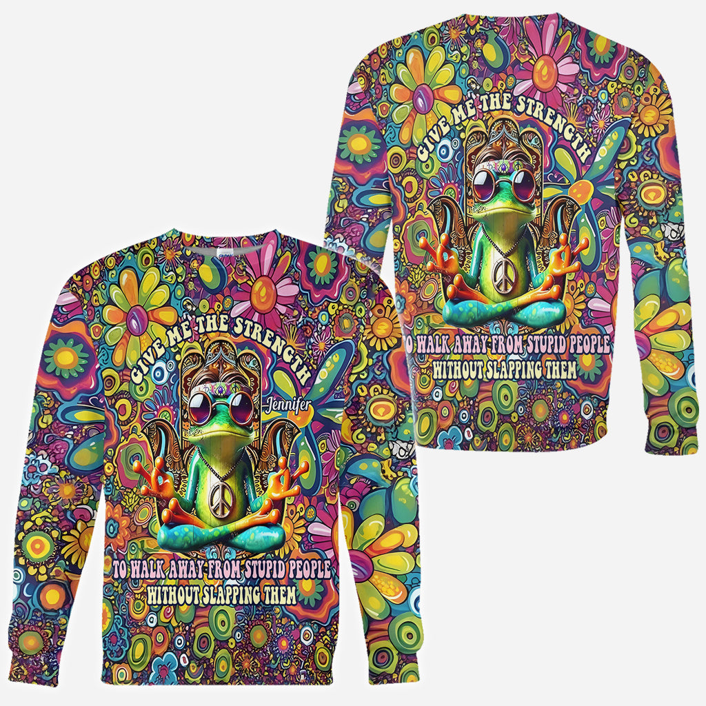 Donne-moi la force de m'éloigner des imbéciles - T-shirt hippie personnalisé