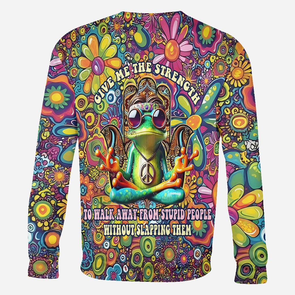 Donne-moi la force de m'éloigner des imbéciles - T-shirt hippie personnalisé