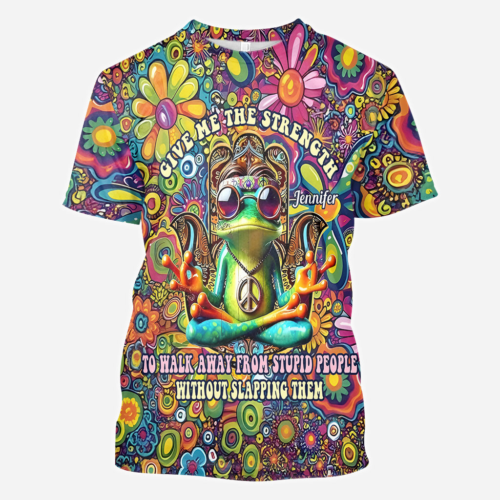 Donne-moi la force de m'éloigner des imbéciles - T-shirt hippie personnalisé