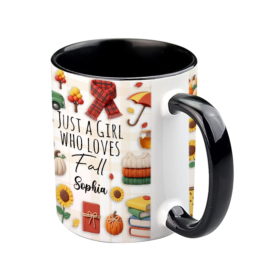 Mug personnalisé « Juste une fille qui adore l’automne »
