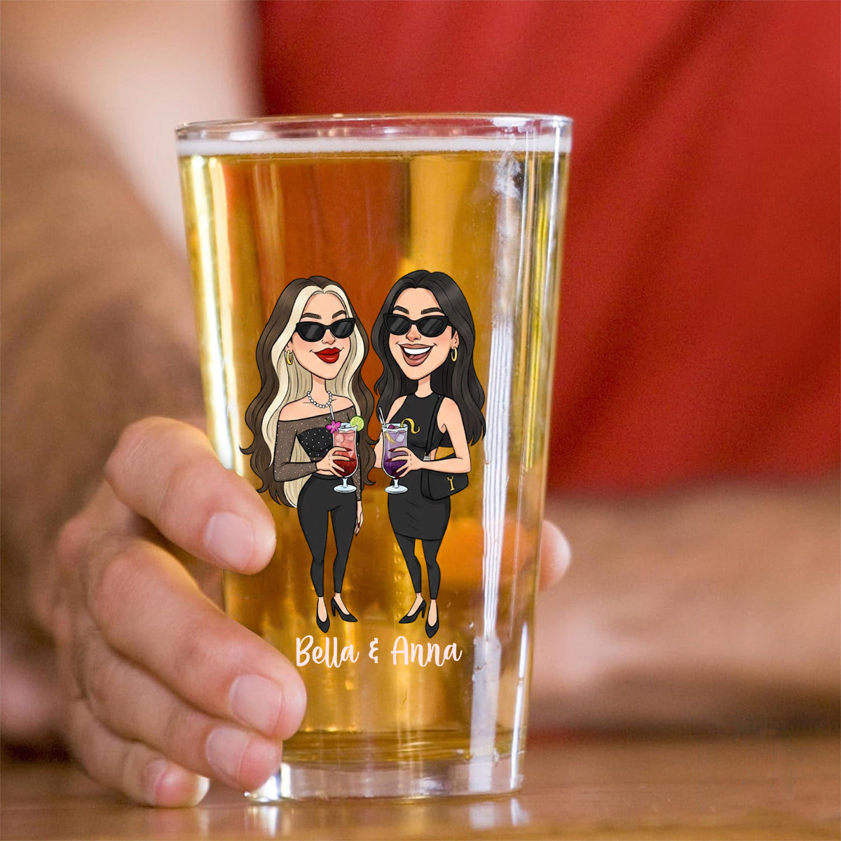 Une année de plus à partager un verre à bière personnalisé pour ma meilleure amie - Verre à bière personnalisé pour célébrer notre amitié autour d'un verre.