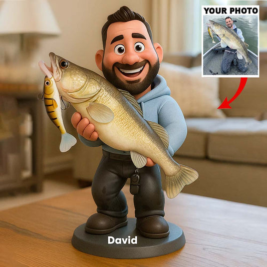 Love Fishing - Personalized Fishing Custom Shaped Acrylic Plaque