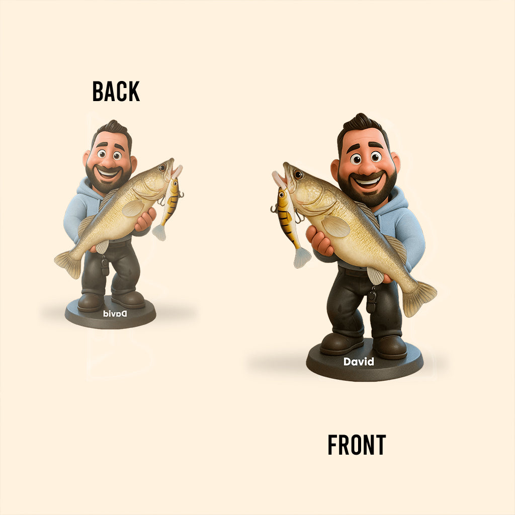 Love Fishing - Personalized Fishing Custom Shaped Acrylic Plaque