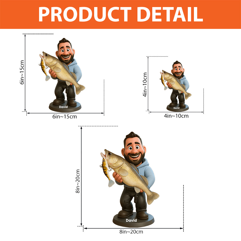 Love Fishing - Personalized Fishing Custom Shaped Acrylic Plaque