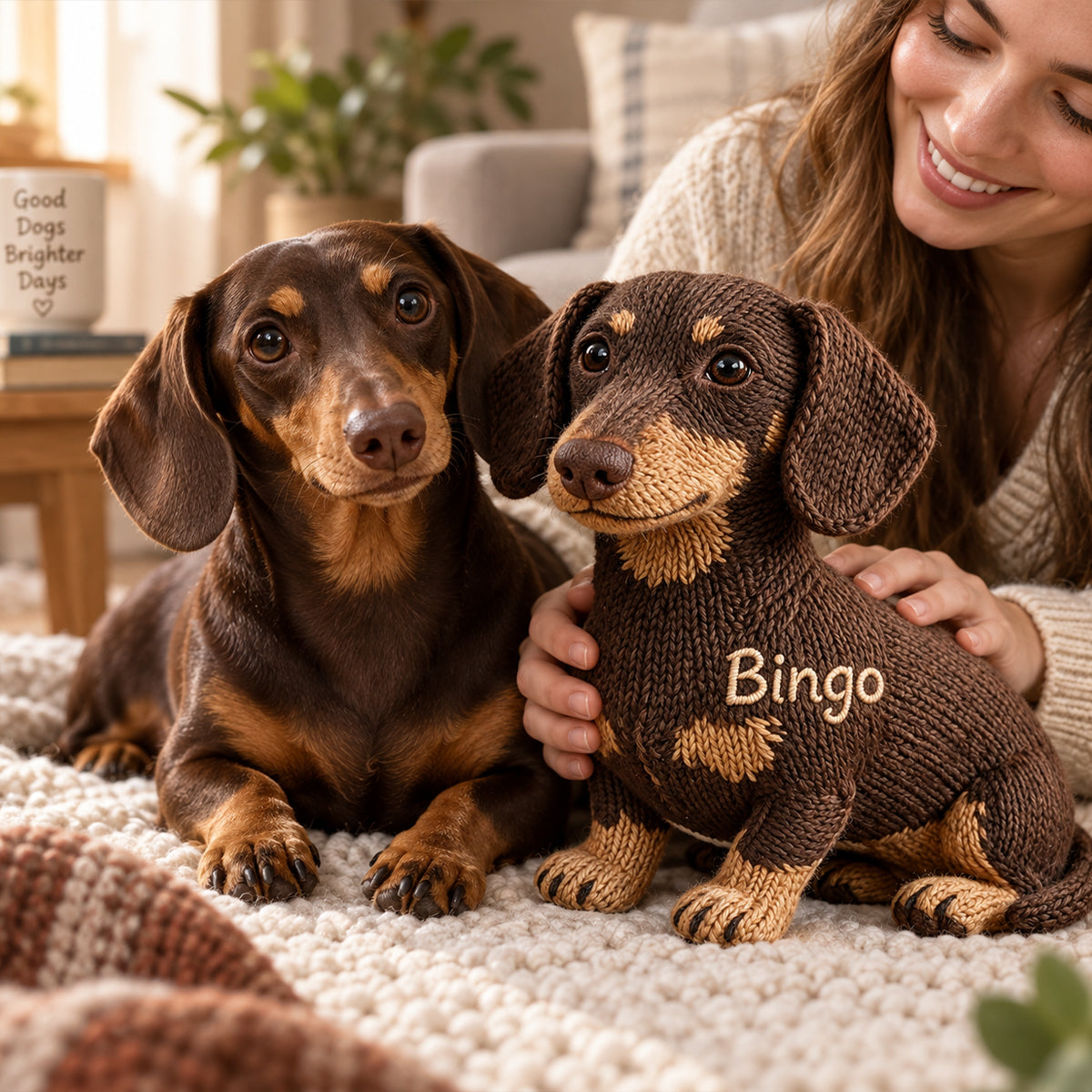 Any Photo - Personalized Dog Premium Faux Fur Pillow