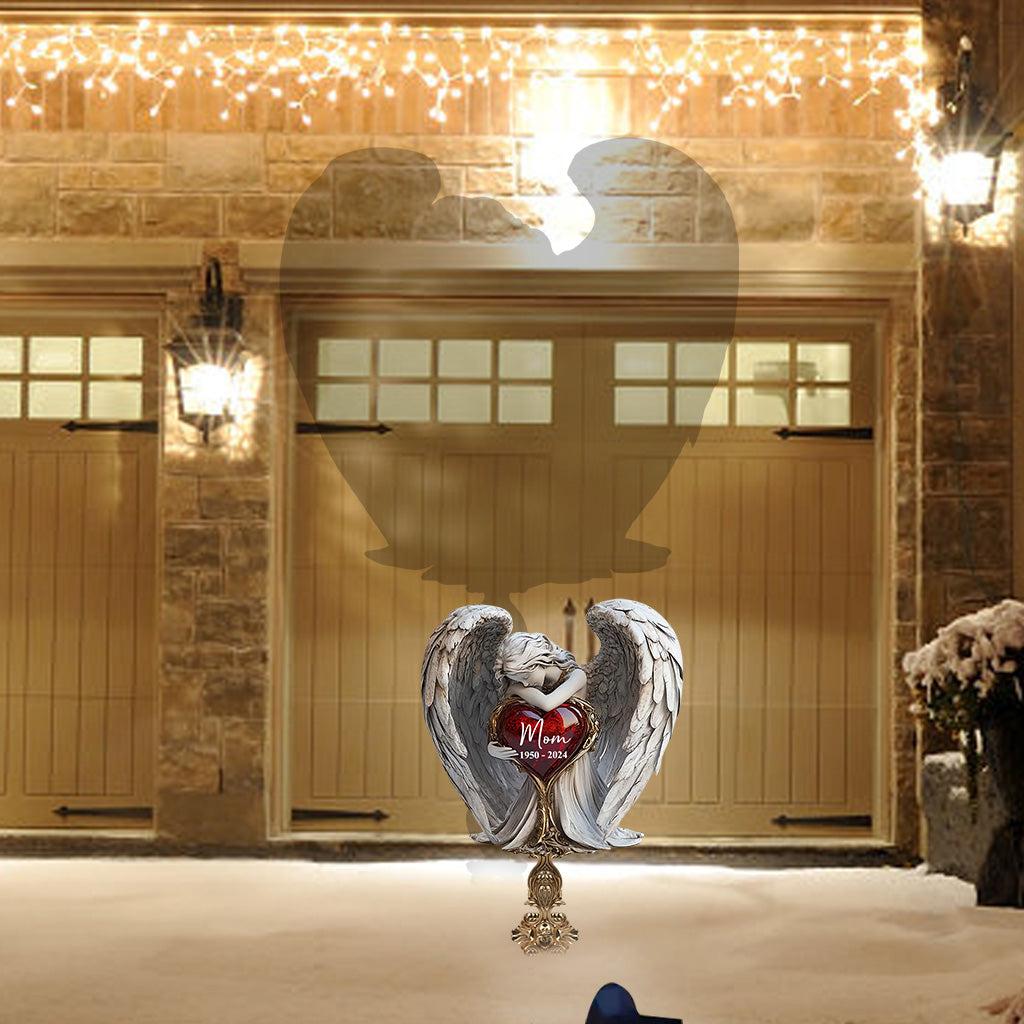 Sur les ailes d'un ange - Piquet commémoratif personnalisé en acrylique