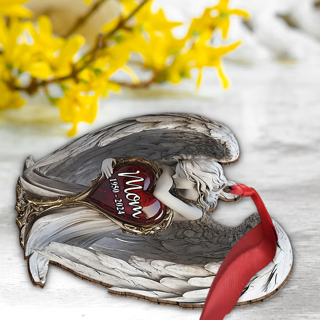 On Angels Wings - Personalized Memorial Ornament