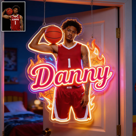 Baseball, Football, Basketball, Volleyball... Amoureux du Sport - Enseigne LED Néon Personnalisée pour Enfant