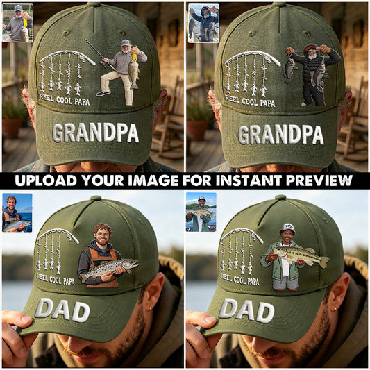 Super Papa - Casquette de Pêche Personnalisée