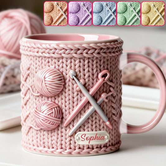 J'adore le crochet - Mug personnalisé à motif crochet