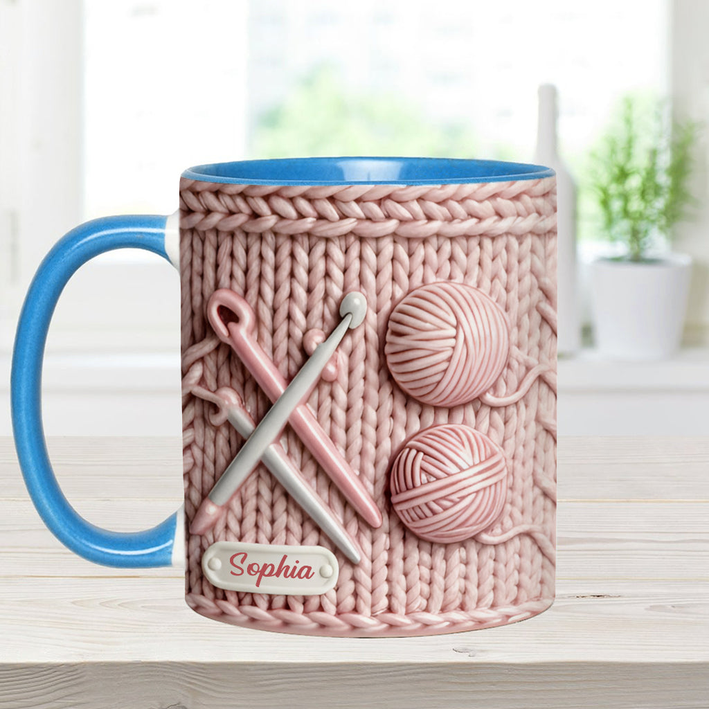 J'adore le crochet - Mug personnalisé à motif crochet