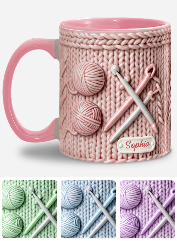 J'adore le crochet - Mug personnalisé à motif crochet