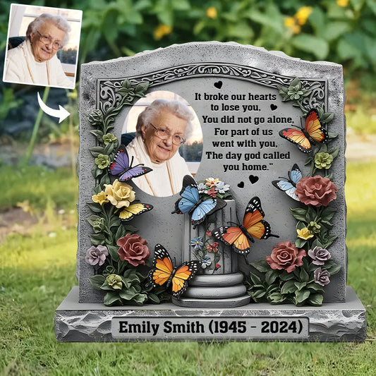 Le jour où Dieu t'a rappelé à lui - Plaque commémorative personnalisée en acrylique