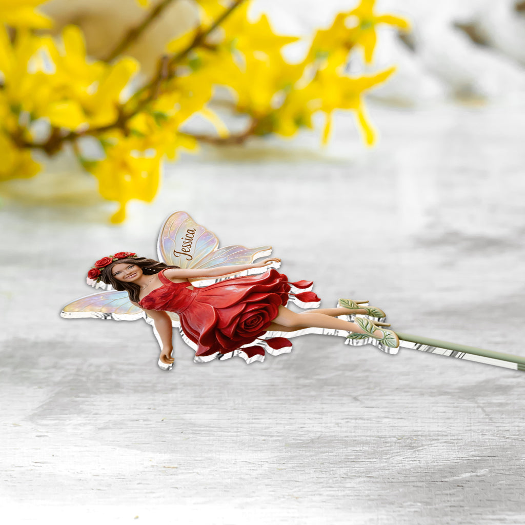 Panneau/Plaque de jardin en acrylique personnalisé avec photo - Fée du jardin - Panneau de jardin en acrylique sur le thème du jardinage