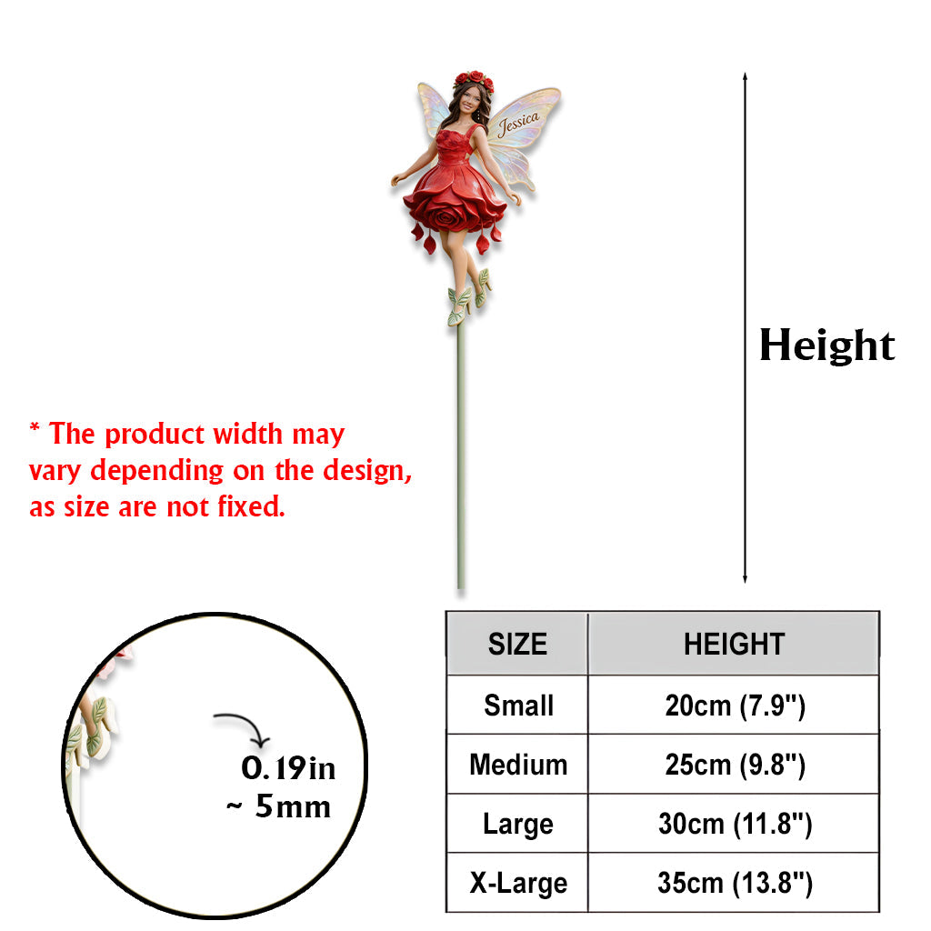 Panneau/Plaque de jardin en acrylique personnalisé avec photo - Fée du jardin - Panneau de jardin en acrylique sur le thème du jardinage