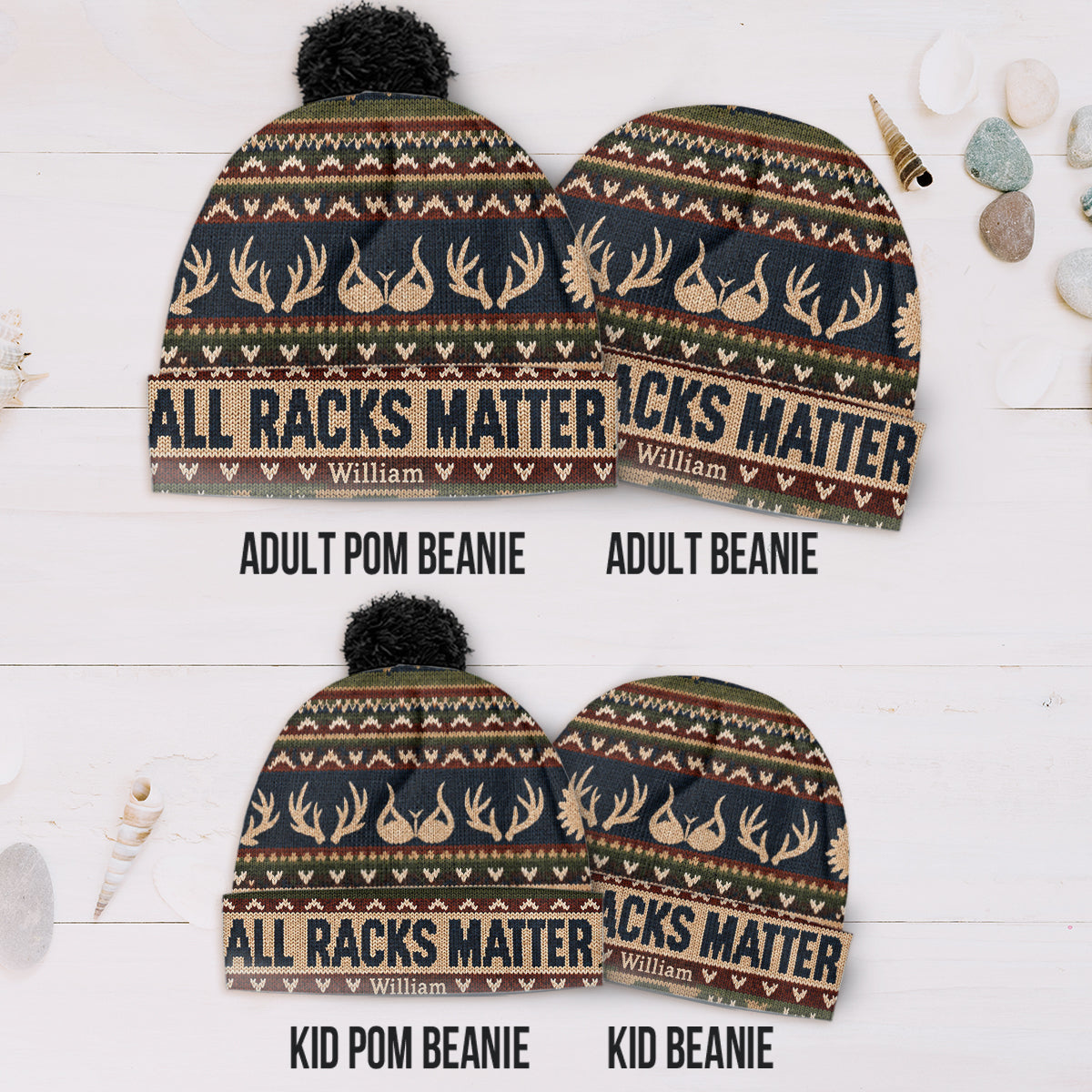 Chapeau et Écharpe Personnalisés - Ensemble de Chasse Amusant