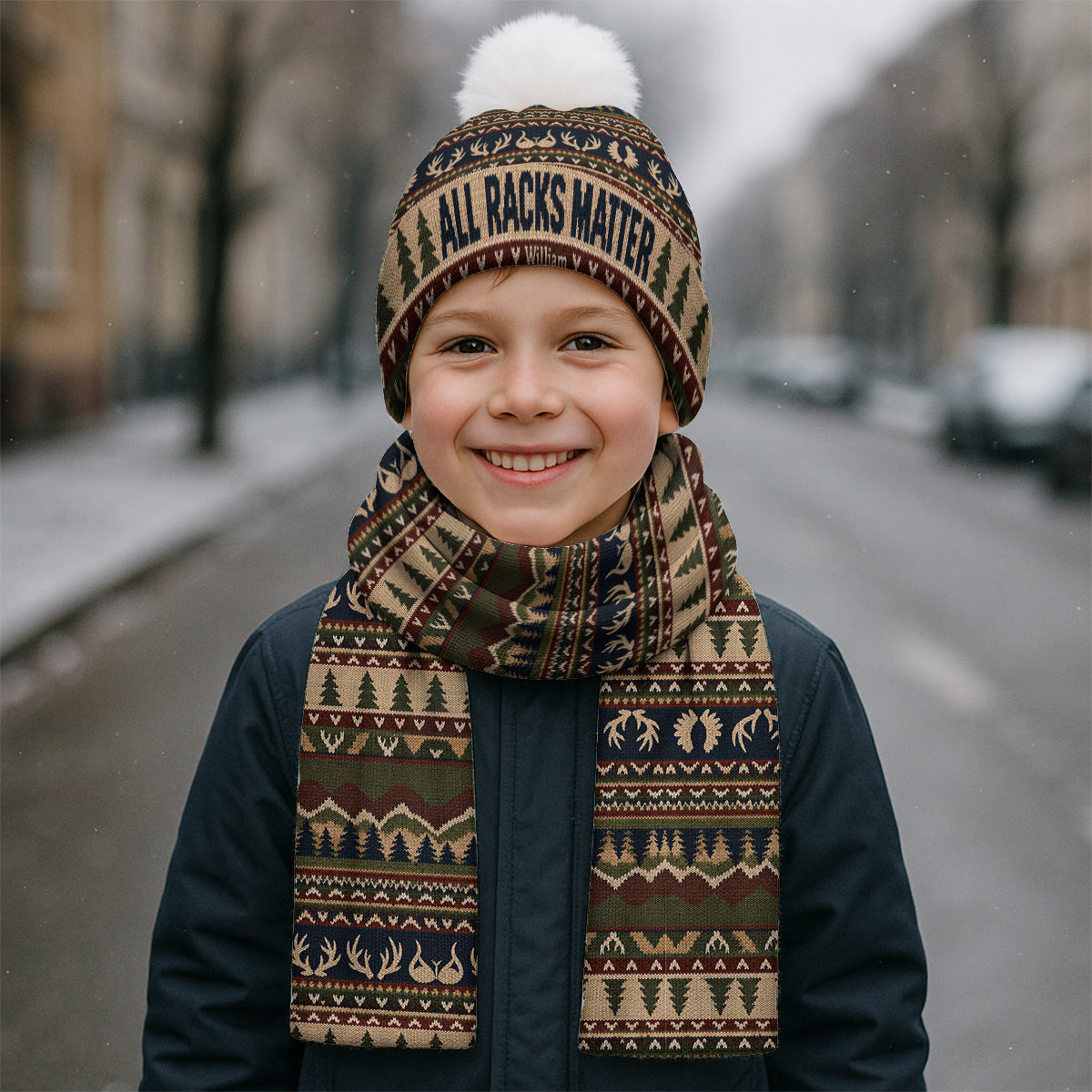 Chapeau et Écharpe Personnalisés - Ensemble de Chasse Amusant