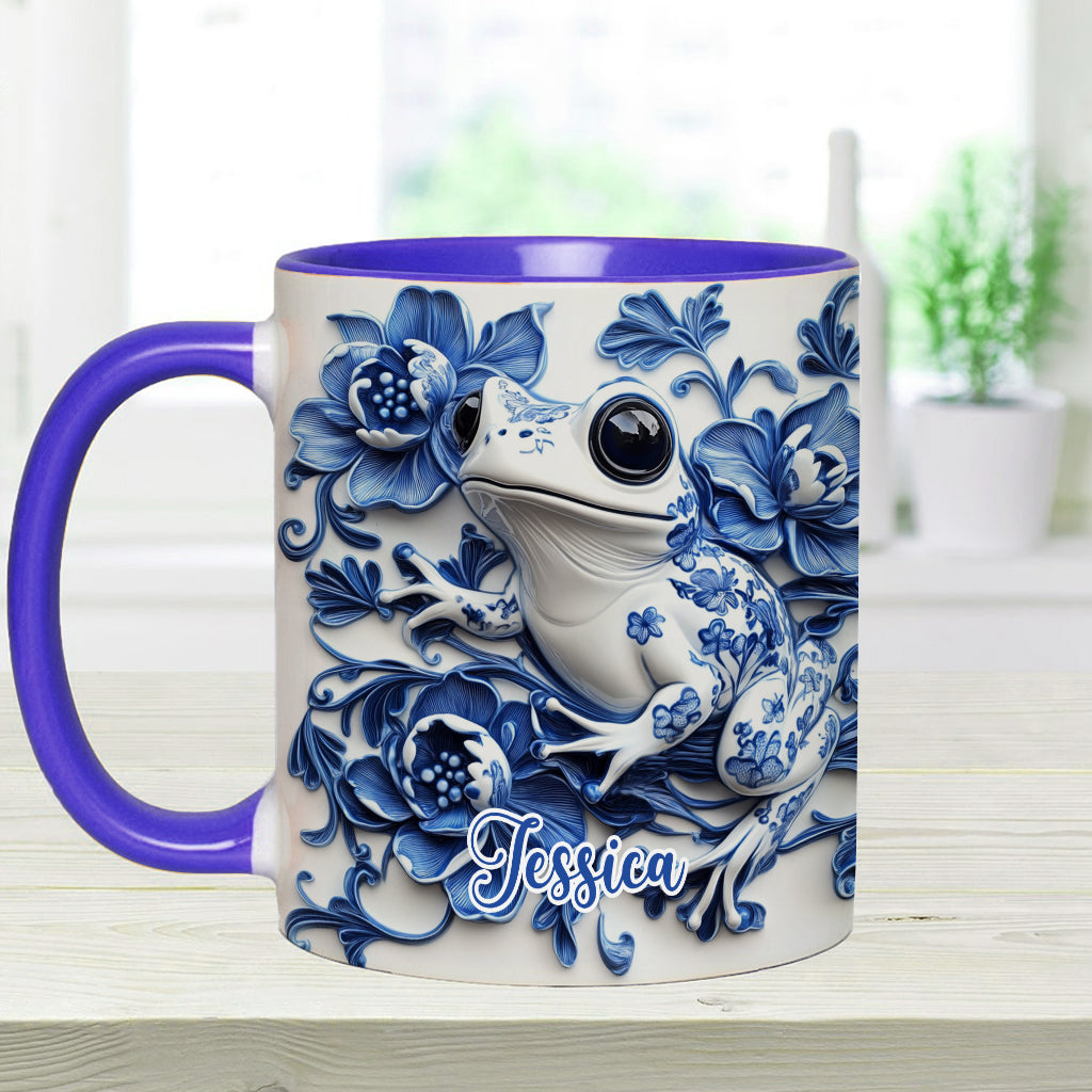 Porcelain Frog - Personalized Frog Accent Mug