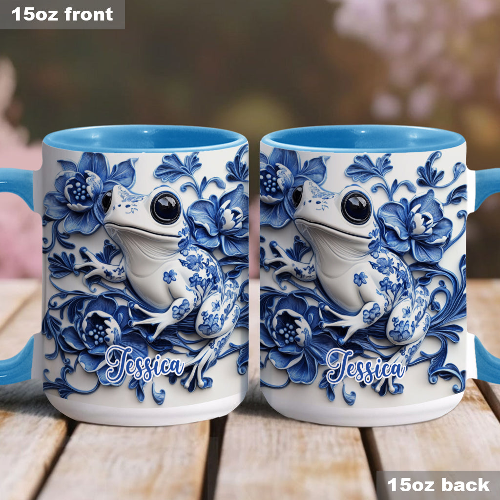 Porcelain Frog - Personalized Frog Accent Mug