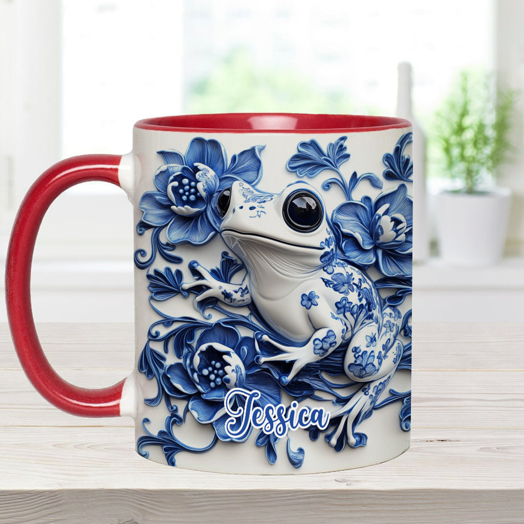 Porcelain Frog - Personalized Frog Accent Mug